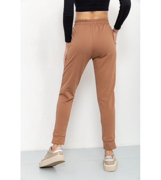 Спортивні штани жіночі демісезонні, колір коричневий, 226R025