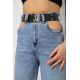 Джинсы женские свободного кроя стрейч, цвет голубой, 244R0202