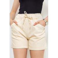 Шорты женские с манжетом, цвет светло-бежевый, 214R650