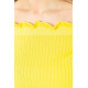 Топ жіночий нарядний в рубчик, колір жовтий, 204R020