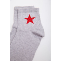 Женские носки, светло-серого цвета с принтом, 167R404