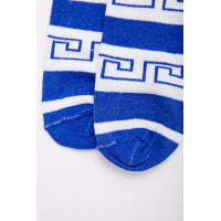 Короткие женские носки, в сине-белый принт, 131R137096