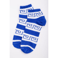 Короткие женские носки, в сине-белый принт, 131R137096