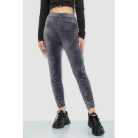 Спорт штани женские велюровые, цвет серый, 244R5569