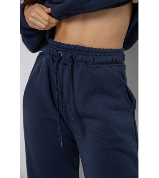 Спортивный костюм женский на флисе, цвет темно-синий, 241R2001-2