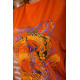 Свободная женская футболка с принтом, цвет Терракотовый, 117R1023