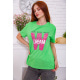 Женская салатовая футболка, с принтом, 198R012
