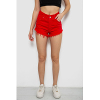 Шорты женские джинсовые, цвет красный, 182R1648S20