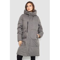 Пуховик женский удлиненный, цвет серый, 243R2322