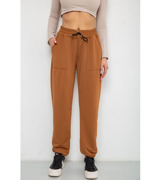 Спортивные штаны женские, цвет коричневый, 238R115