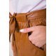 Утепленные женские шорты, светло-коричневого цвета, 102R295