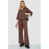Спорт костюм женский двухнитка, цвет коричневый, 102R5247
