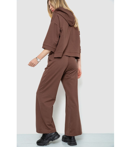 Спорт костюм женский двухнитка, цвет коричневый, 102R5247
