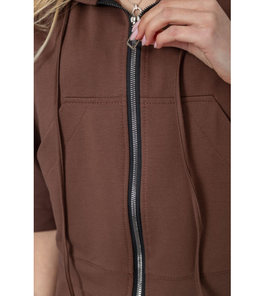 Спорт костюм женский двухнитка, цвет коричневый, 102R5247