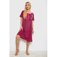 Платье в полоску домашнее, цвет малиновый, 238RU59
