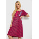Платье в полоску домашнее, цвет малиновый, 238RU59