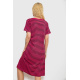 Платье в полоску домашнее, цвет малиновый, 238RU59