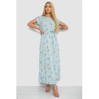 Платье с принтом софт, цвет светло-бирюзовый, 214R0228-3
