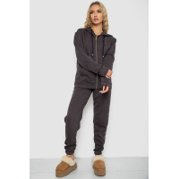 Спорт костюм женский на флисе, цвет темно-серый, 244R7777