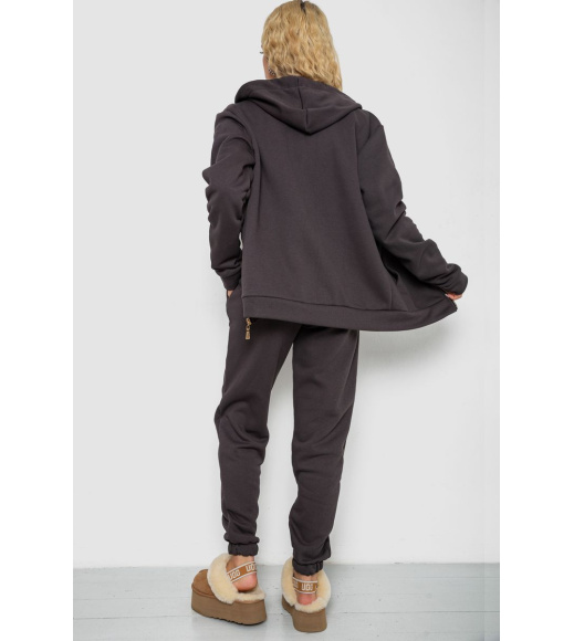 Спорт костюм женский на флисе, цвет темно-серый, 244R7777