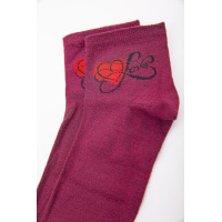 Женские носки средней длины, бордового цвета, 167R777