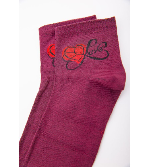 Женские носки средней длины, бордового цвета, 167R777