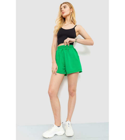 Шорты женские однотонные, цвет светло-зеленый, 102R326