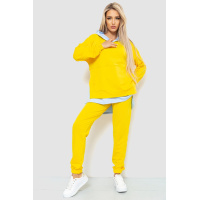 Спортивный костюм женский обманка, цвет желтый, 102R329