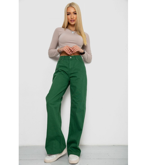 Джинсы женские, цвет зеленый, 250R1077