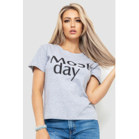 Футболка женская с принтом, цвет серый, 221R3011