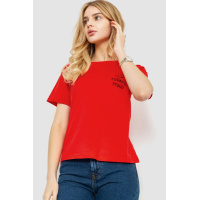 Футболка женская с принтом, цвет красный, 221R3013