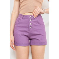 Шорты женские стрейчевые, цвет светло-фиолетовый, 214R655