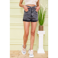 Женские джинсовые шорты, серого цвета, 164R3358