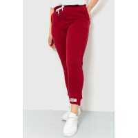 Спортивные штаны женские демисезонные, цвет бордовый, 226R027