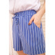 Женские шорты в полоску, с пояском, цвет Голубой, 172R007