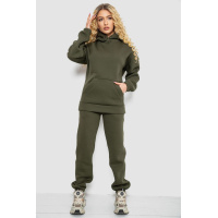 Спортивный костюм женский на флисе, цвет хаки, 102R7711