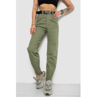 Джинсы женские балоны, цвет хаки, 182R001052