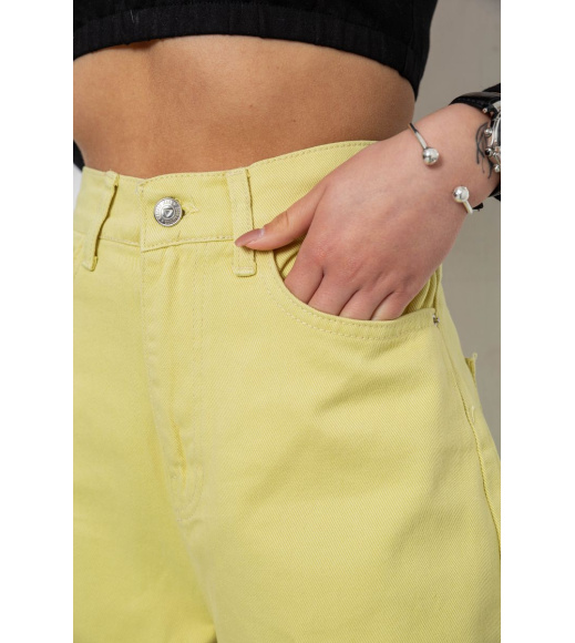 Джинсы женские MOM, цвет желтый, 250R1120