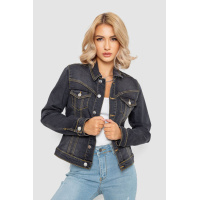 Куртка женская джинсовая однотонная, цвет серый, 247R030-1