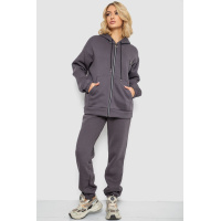 Спортивный костюм женский на флисе на молнии, цвет серый, 247R1060