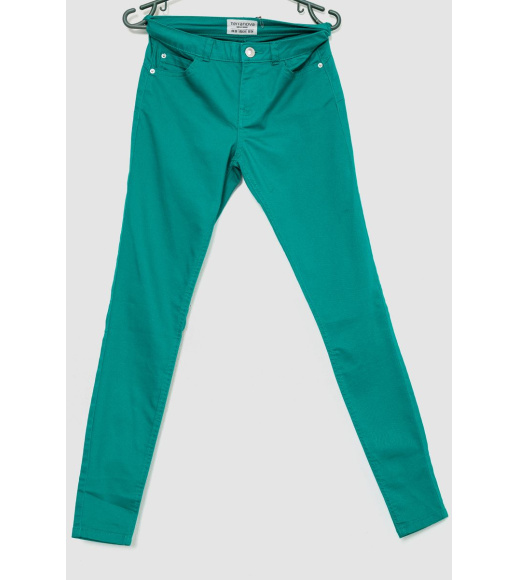 Джинсы женские, цвет изумрудный, 244R183