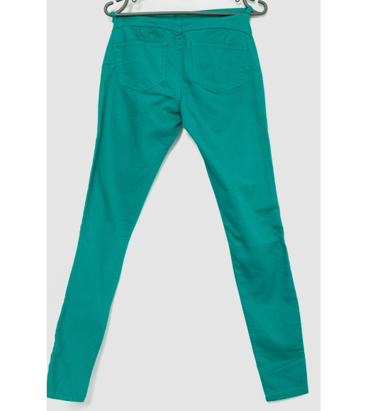 Джинсы женские, цвет изумрудный, 244R183