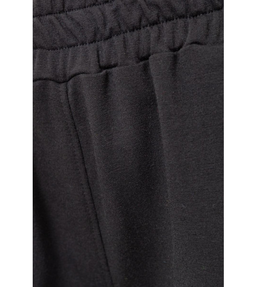 Спортивні штани жіночі двонитка, колір чорний, 102R292
