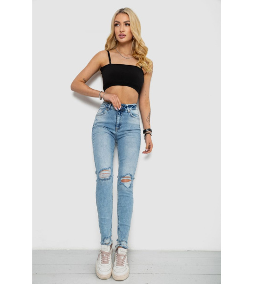 Джинсы женские, цвет голубой, 182R10001