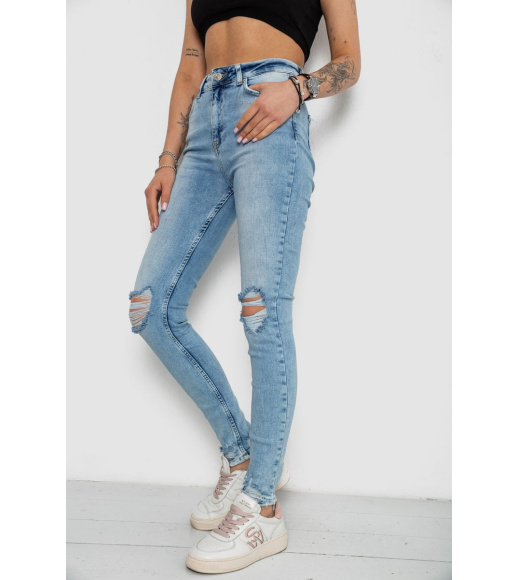 Джинсы женские, цвет голубой, 182R10001