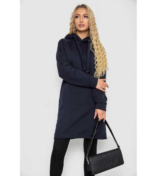 Туника женская на флисе, цвет темно-синий, 243R462