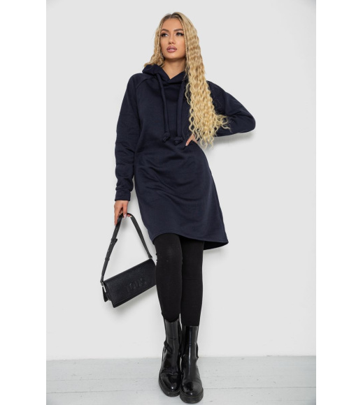 Туника женская на флисе, цвет темно-синий, 243R462