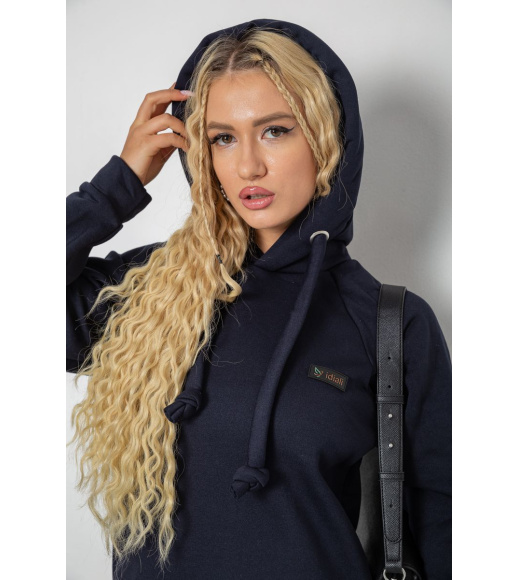 Туника женская на флисе, цвет темно-синий, 243R462