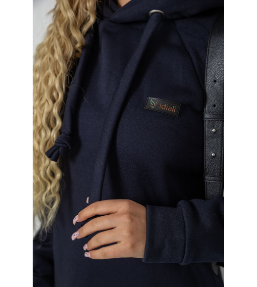 Туника женская на флисе, цвет темно-синий, 243R462