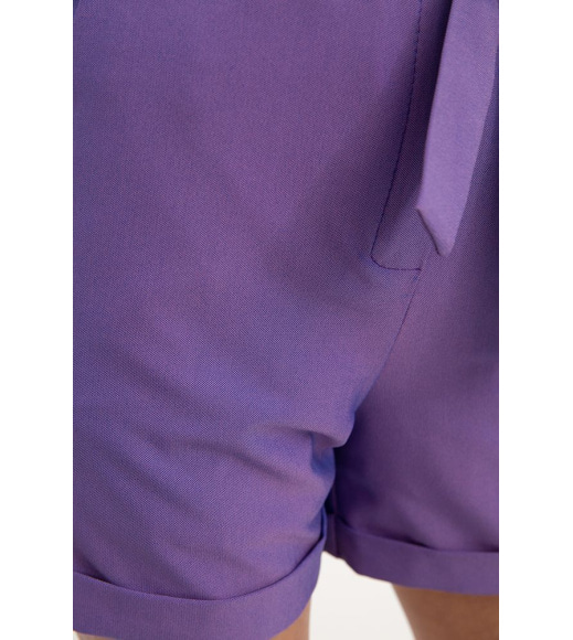 Женские шорты, с карманами и поясом, фиолетового цвета, 115R329N